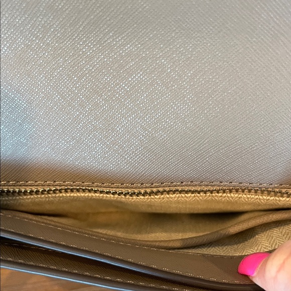 Tory Burch Gray Heron‎ Emerson Small Saffiano Leather Crossbody - Picture 8 of 10